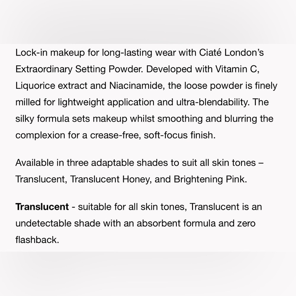 ✨ Ciate London Extraordinary Translucent Powder - Translucent - Picture 7 of 7